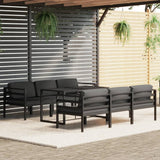 vidaXL 6-delige Loungeset met kussens aluminium antracietkleurig