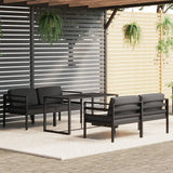 vidaXL 6-delige Loungeset met kussens aluminium antracietkleurig