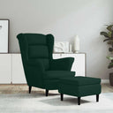 vidaXL Fauteuil met voetenbank fluweel blauw