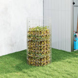vidaXL Compostbak Ø50x50 cm gegalvaniseerd staal