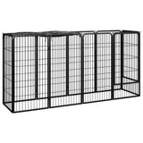 vidaXL Dog Kennel 6 Panels 50 x 100 cm Powder-Coated Steel Black