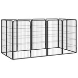 vidaXL Dog Kennel 4 Panels 50x100 cm Powder-Coated Steel Black