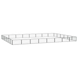 vidaXL Hondenkennel 4 panelen 100x50 cm gepoedercoat staal zwart