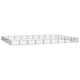 vidaXL Hondenkennel 4 panelen 100x50 cm gepoedercoat staal zwart