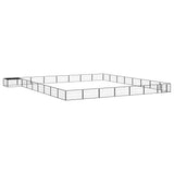 vidaXL Dog Kennel 4 Panels 100x50 cm Powder-Coated Steel Black