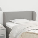 vidaXL Headboard with Wings 83x23x78/88 cm Fabric Light Grey