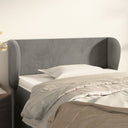 vidaXL Headboard with Edges 83x23x78/88 cm Velvet Light Grey