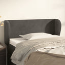 vidaXL Headboard with Edges 83x23x78/88 cm Velvet Light Grey