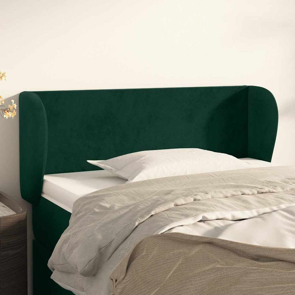 vidaXL Hoofdbord met randen 83x23x78/88 cm fluweel lichtgrijs