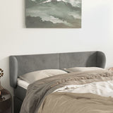 vidaXL Hoofdbord met randen 83x23x78/88 cm fluweel lichtgrijs