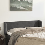 vidaXL Hoofdbord met randen 83x23x78/88 cm fluweel lichtgrijs