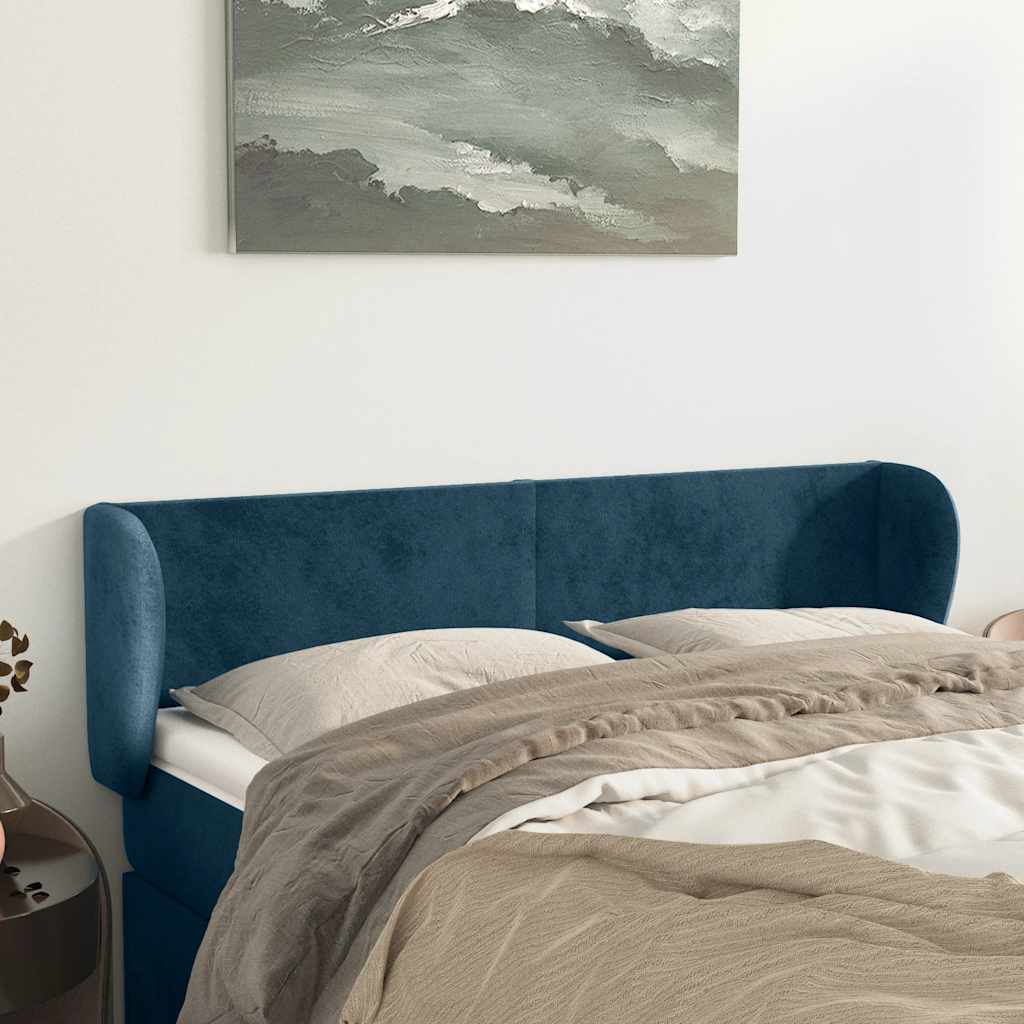 vidaXL Hoofdbord met randen 83x23x78/88 cm fluweel lichtgrijs