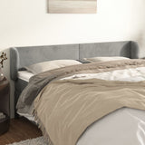 vidaXL Hoofdbord met randen 83x23x78/88 cm fluweel lichtgrijs