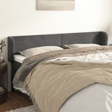 vidaXL Hoofdbord met randen 83x23x78/88 cm fluweel lichtgrijs