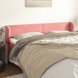 vidaXL Hoofdbord met randen 83x23x78/88 cm fluweel lichtgrijs