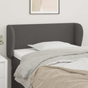 vidaXL Headboard with Edges 83x23x78/88 cm Faux Leather Black