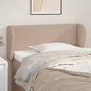 vidaXL Headboard with Edges 83x23x78/88 cm Faux Leather Black