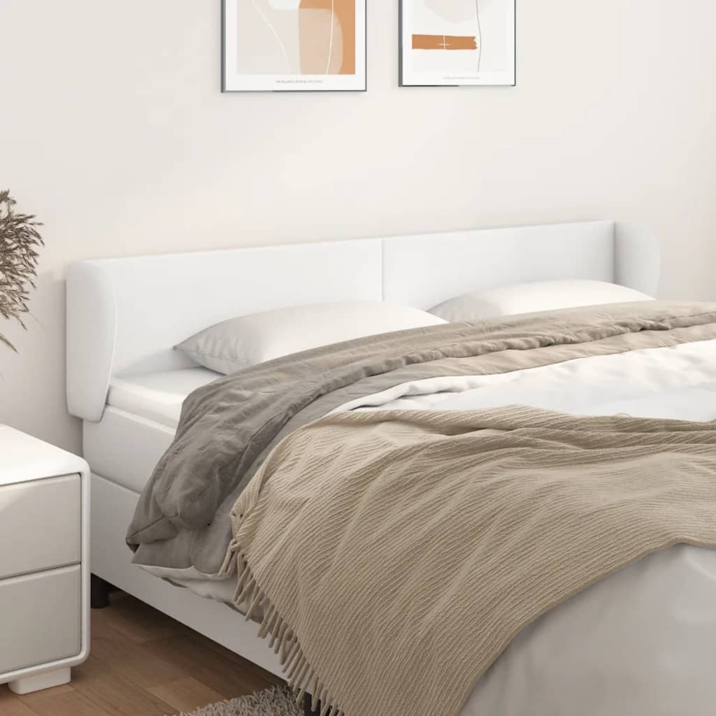 vidaXL Headboard with Edges 83x23x78/88 cm Faux Leather Black