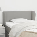 vidaXL Headboard with Wings 83x23x78/88 cm Fabric Light Grey