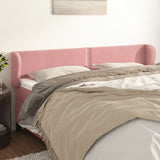 vidaXL Hoofdbord met randen 83x23x78/88 cm fluweel lichtgrijs