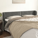 vidaXL Headboard with Edges 83x23x78/88 cm Velvet Light Grey