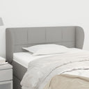 vidaXL Headboard with Wings 83x23x78/88 cm Fabric Light Grey