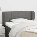 vidaXL Headboard with Wings 83x23x78/88 cm Fabric Light Grey
