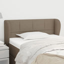 vidaXL Headboard with Wings 83x23x78/88 cm Fabric Light Grey