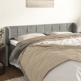 vidaXL Hoofdbord met randen 83x23x78/88 cm fluweel lichtgrijs