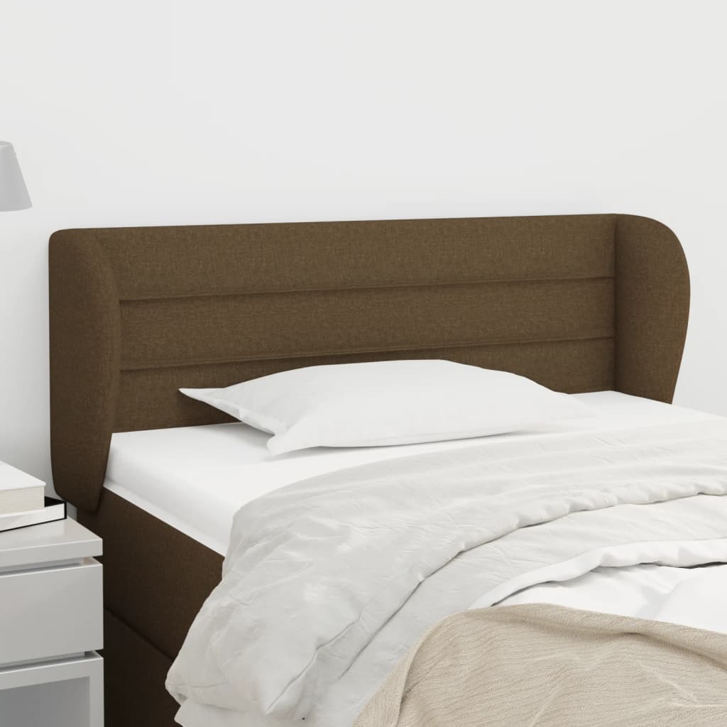 vidaXL Hoofdbord met randen 83x23x78/88 cm stof lichtgrijs