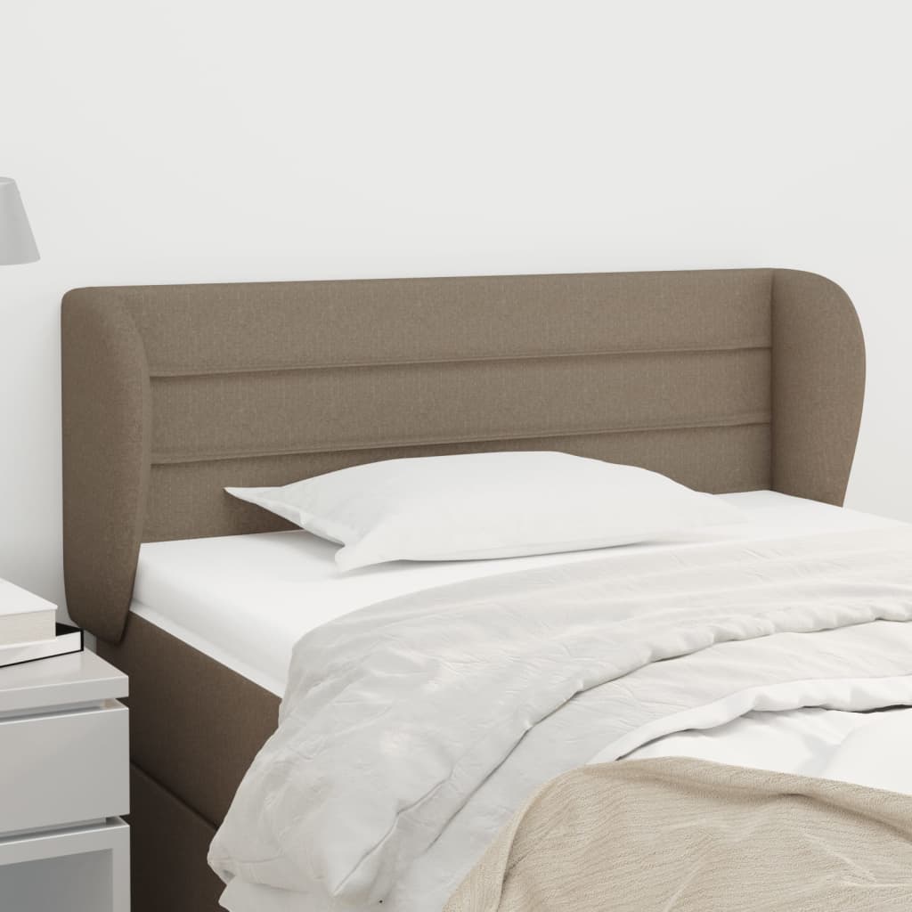 vidaXL Hoofdbord met randen 83x23x78/88 cm stof lichtgrijs