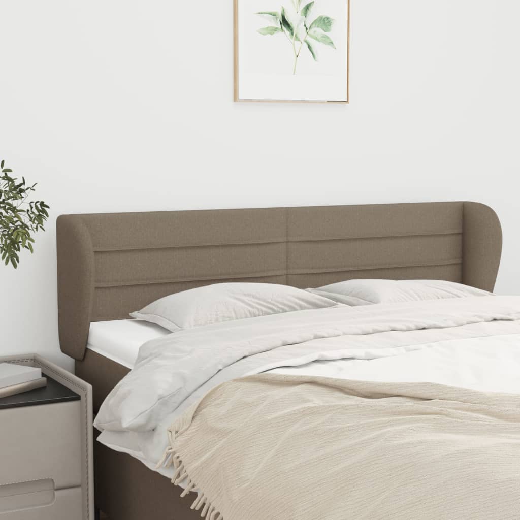 vidaXL Hoofdbord met randen 83x23x78/88 cm stof lichtgrijs