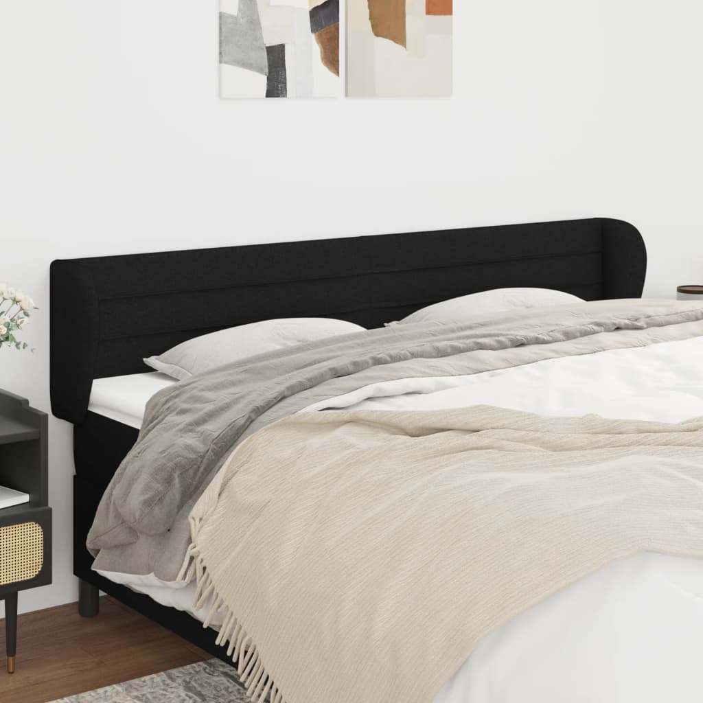 vidaXL Hoofdbord met randen 83x23x78/88 cm stof lichtgrijs
