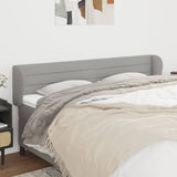 vidaXL Hoofdbord met randen 83x23x78/88 cm stof lichtgrijs