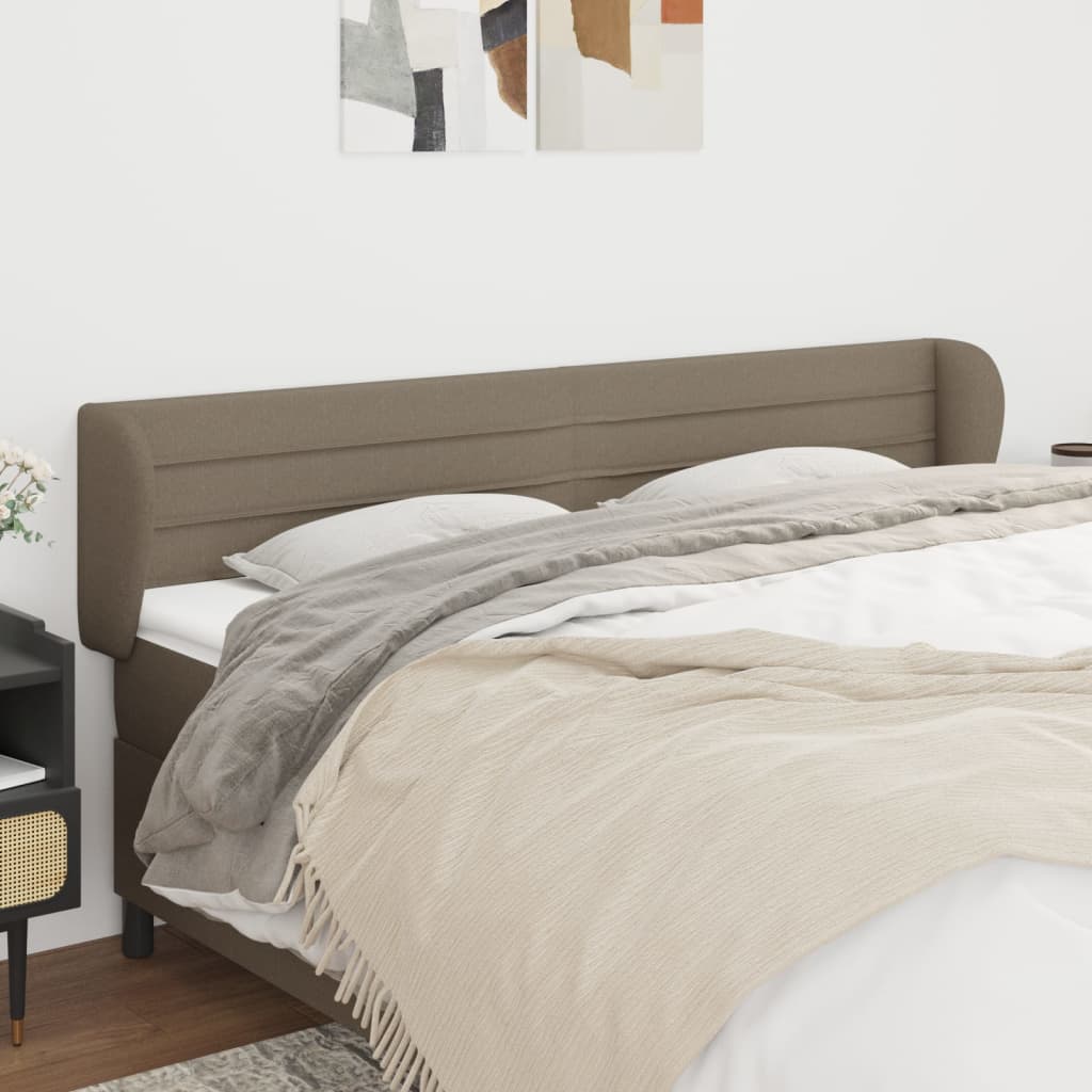 vidaXL Hoofdbord met randen 83x23x78/88 cm stof lichtgrijs