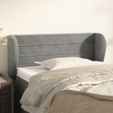 vidaXL Headboard with Edges 83x23x78/88 cm Velvet Light Grey
