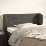 vidaXL Hoofdbord met randen 83x23x78/88 cm fluweel lichtgrijs