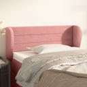 vidaXL Headboard with Edges 83x23x78/88 cm Velvet Light Grey