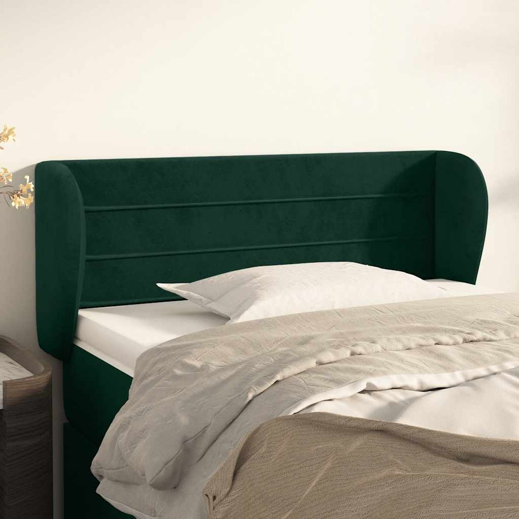 vidaXL Hoofdbord met randen 83x23x78/88 cm fluweel lichtgrijs