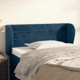 vidaXL Hoofdbord met randen 83x23x78/88 cm fluweel lichtgrijs