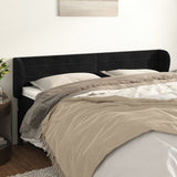 vidaXL Hoofdbord met randen 83x23x78/88 cm fluweel lichtgrijs