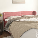 vidaXL Hoofdbord met randen 83x23x78/88 cm fluweel lichtgrijs