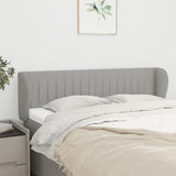 vidaXL Hoofdbord met randen 83x23x78/88 cm stof lichtgrijs