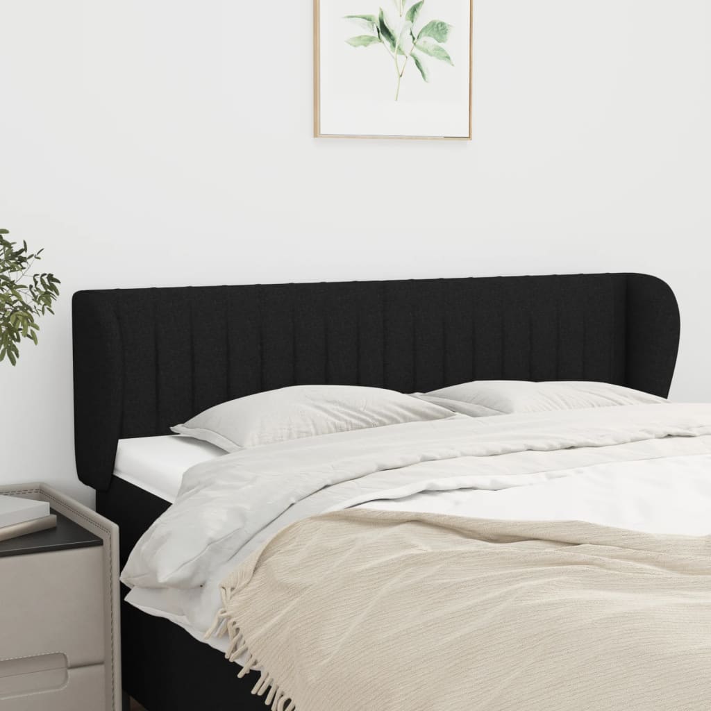 vidaXL Hoofdbord met randen 83x23x78/88 cm stof lichtgrijs