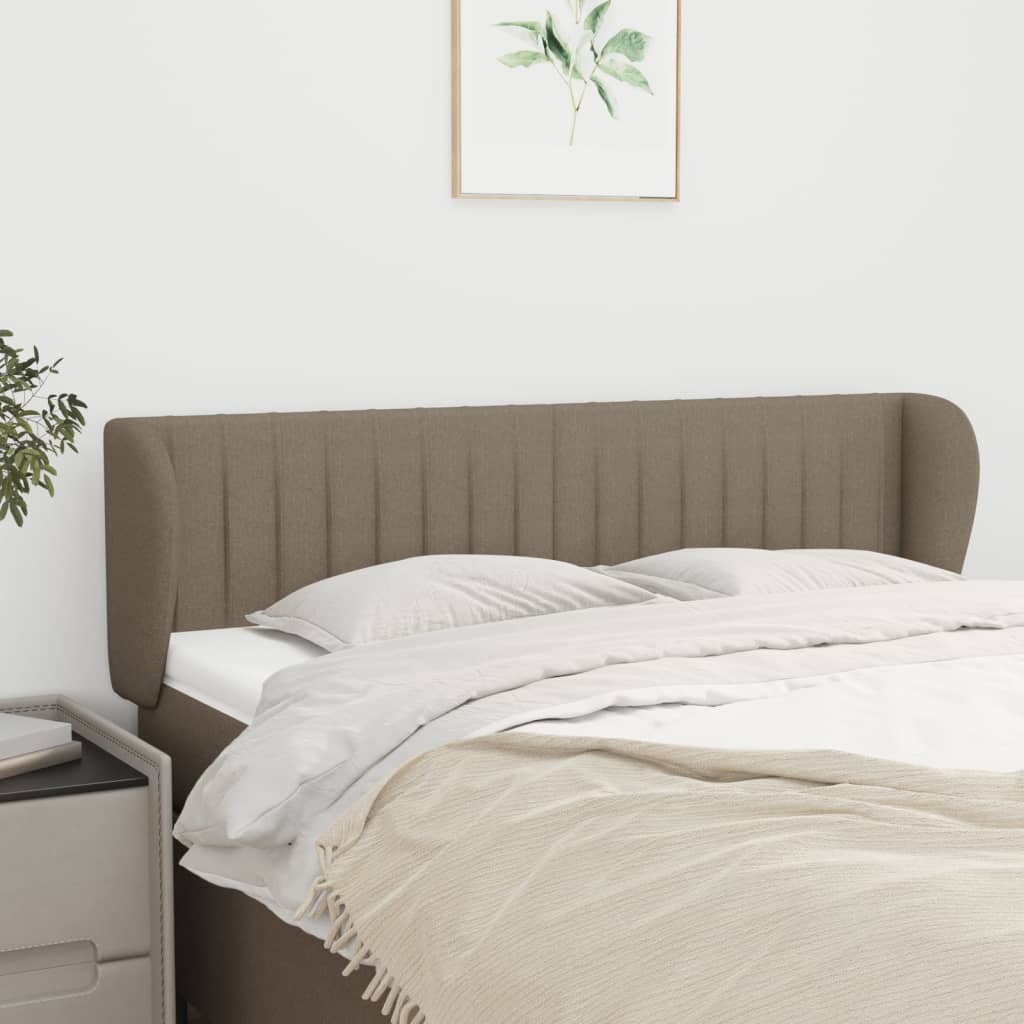 vidaXL Hoofdbord met randen 83x23x78/88 cm stof lichtgrijs