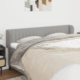 vidaXL Hoofdbord met randen 83x23x78/88 cm stof lichtgrijs