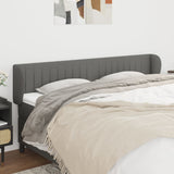 vidaXL Hoofdbord met randen 83x23x78/88 cm stof lichtgrijs