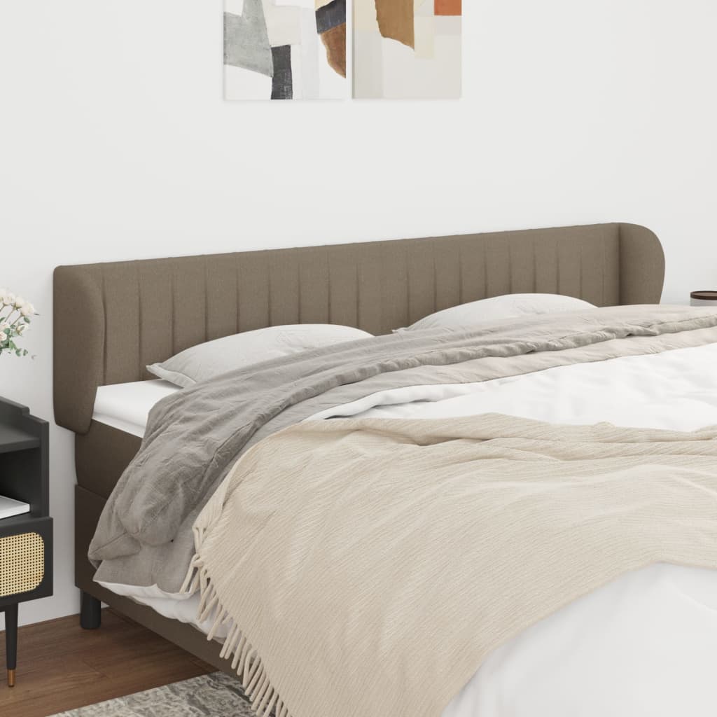 vidaXL Hoofdbord met randen 83x23x78/88 cm stof lichtgrijs