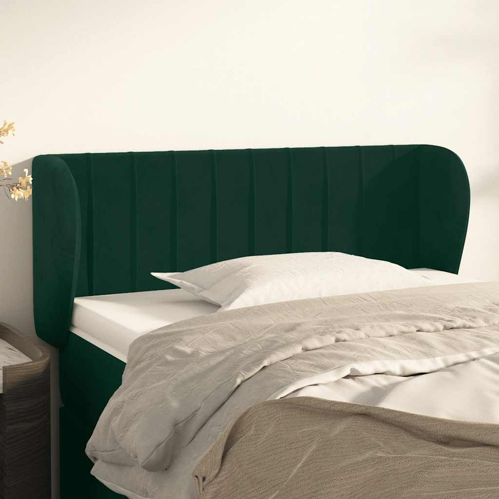 vidaXL Hoofdbord met randen 83x23x78/88 cm fluweel lichtgrijs