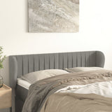vidaXL Hoofdbord met randen 83x23x78/88 cm fluweel lichtgrijs
